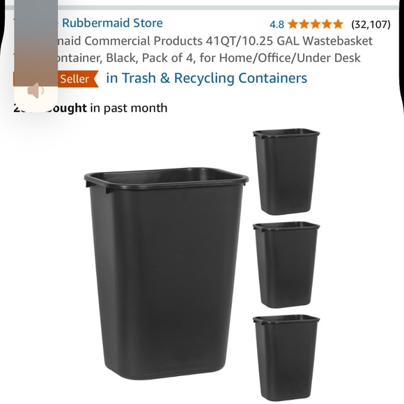 NEW TEN 10 gallon trash Rubbermaid trash cans - Picture 1 of 6